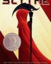 Book cover of Scythe by Neal Shusterman.