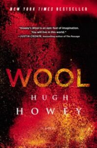 Book cover of Wool by Hugh Howey.